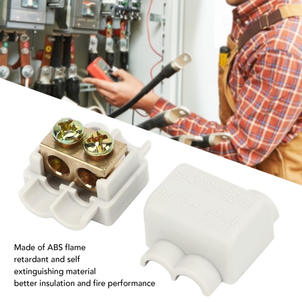 10 stk 60A 400V Hurtigkobling Kabelterminal En inn to ut Elektrisk ledningsføring Inline Junction Blokker for 0,5-6mm² Ledninger