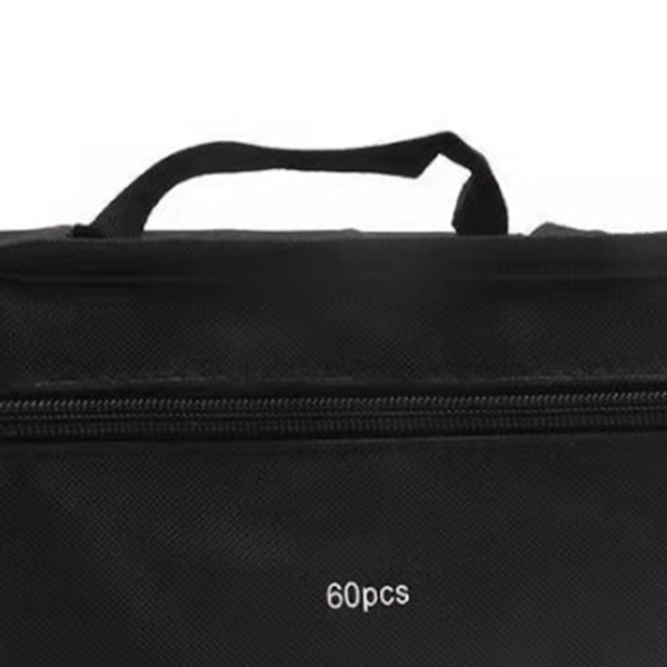 Dubbelspetsmarkörer 60 färger Svart pennkropp Bärbar plastmaterial Färgmarkörer för ritdesign