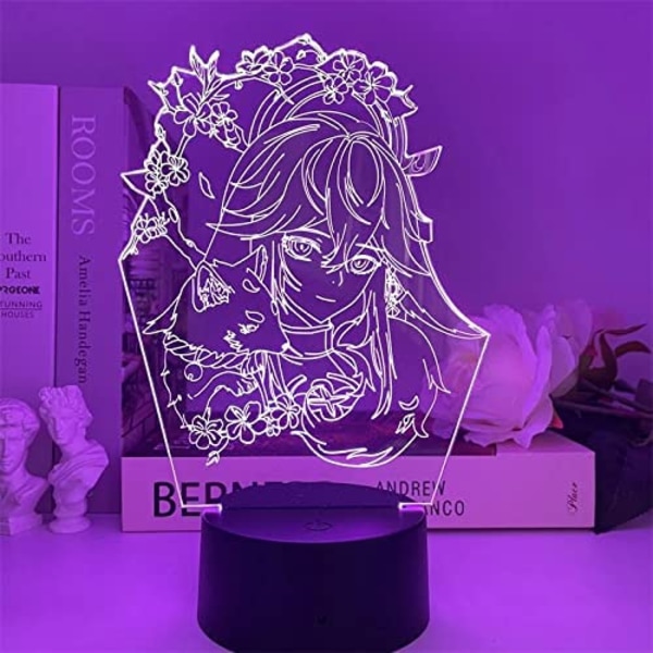 Genshin Impact Yae Miko Nattlampe 3D Guuji Yae Barnerom Dekor Bursdagsgave Led Guuji Anime Nattlampe