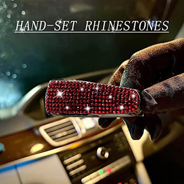 Glitter Sparkle Bling Solbriller Klip til Bil Solskærm-Visor O