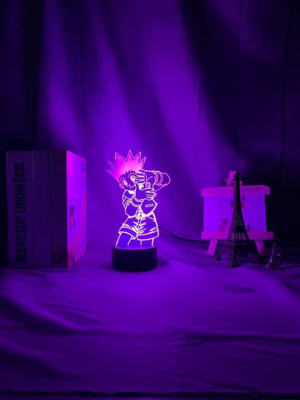 Hunter X Hunter 3D Illusion Nattlampa med Smart Touch, Perfekt Present för Heminredning och Barn