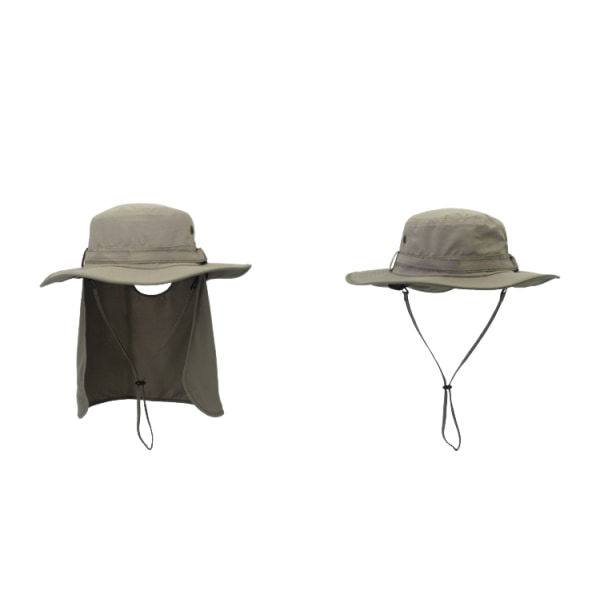 Hatt för män med nackskydd Snabbtorkande UV-skyddande keps D