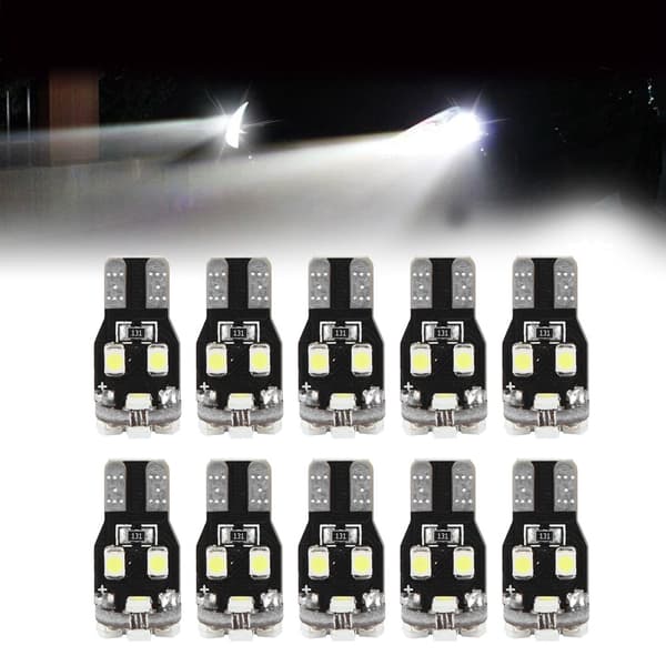 10 stk T10 1210 13SMD LED Bilkilelys Dekoding Canbus Pære Bred Lampe Nummerplate Lys