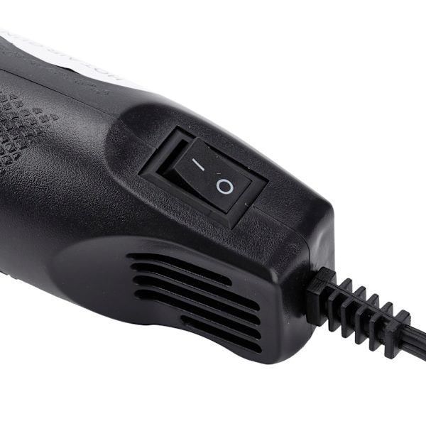 Elektrisk varmluftspistol DIY-værktøj til prægning, krympning af rør, tørring ( , sort)