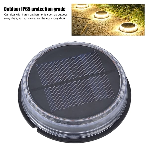 LED solcelleplænelys IP65 vandtæt LED jordlys til gangsti gård baghave landskab Warm Light 1Pcs