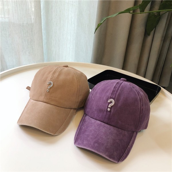 Hatt Dam Frågetecken Enkel Broderi Retro Sommar Shad Khaki