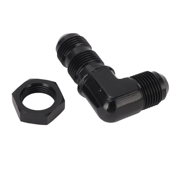 90 Grader 8 AN Flare Bulkhead Adapter Återanvändbar Flare Slangkoppling Bulkhead Adapter med Mutter