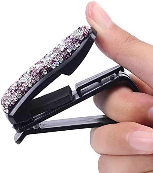 Brilleholder med kortholdere Solbriller Diamant Visir Klips