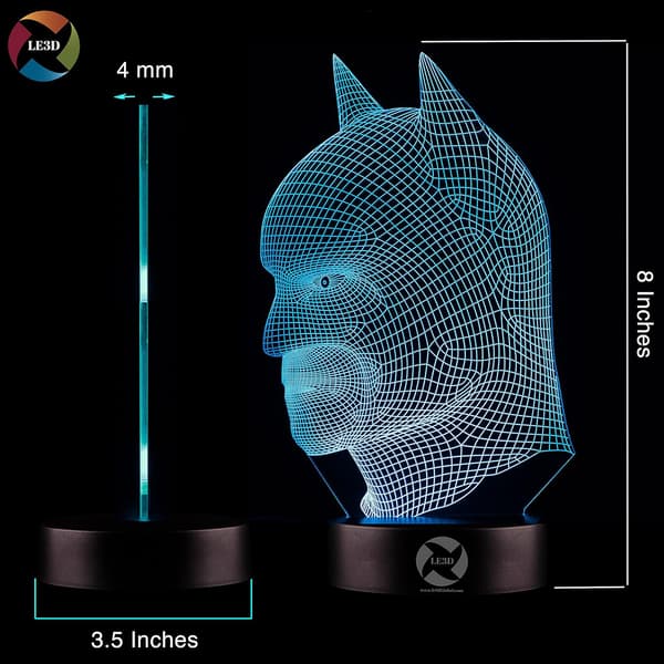 3D Optisk Illusions Natlampe - 7 LED Farveskiftende Lampe