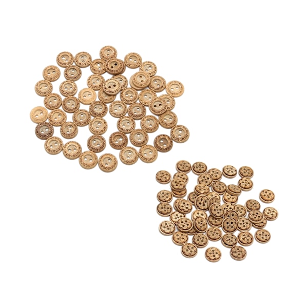100 stk tre knapper 11 mm diameter DIY håndverk 2 hull 4 hull runde knapper sy på knapper for håndverk dekorative