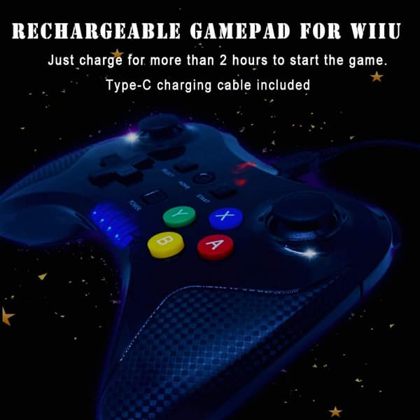 Wii U Pro Controller, trådløs Wii U gamepad Wiiu kontrol W