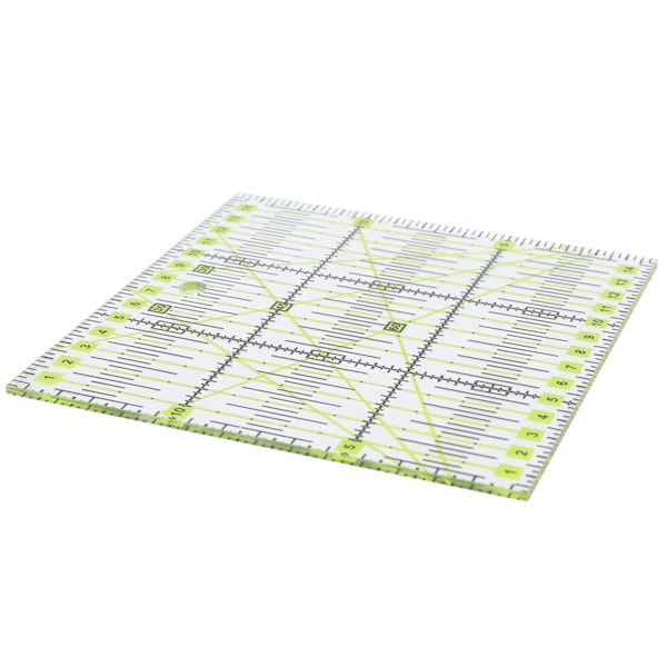 Akryl Quilters Lineal Dobbelt Fargede Rutenett Linjer Klar Merke Firkant Quilting Sy Lineal