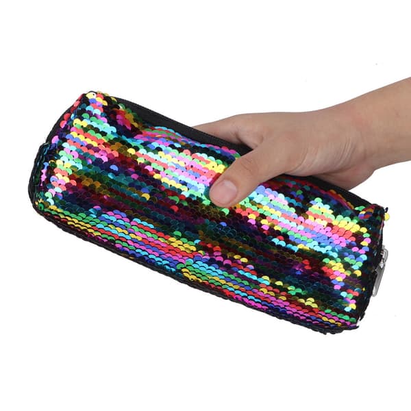 Pige Søde Sequin Blyantæske Boks Skole Stationery Tilbehør Gave(farverig)