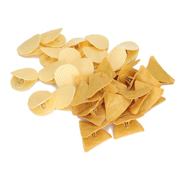 30 stk. søde chip clips runde trekant opbevaring chip clips snack forsegling clips syning clips kontor billet clips