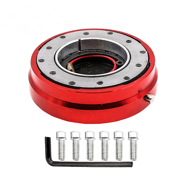 Snabbkopplingsratt Kit Universell Racing Ratt Snabbkoppling Booster Pad - Röd (En Del)