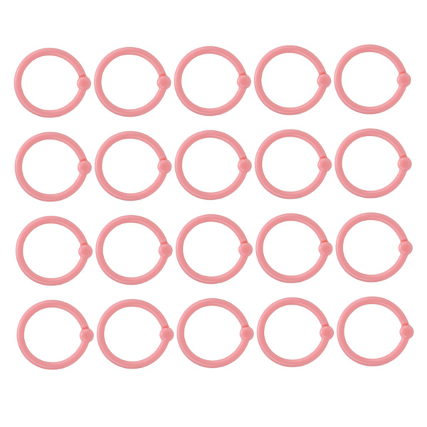 40 st Bindemedel Ringar Multifunktion Flera Färger Rund Hål Lösblad Papper Enkla RingarRosa