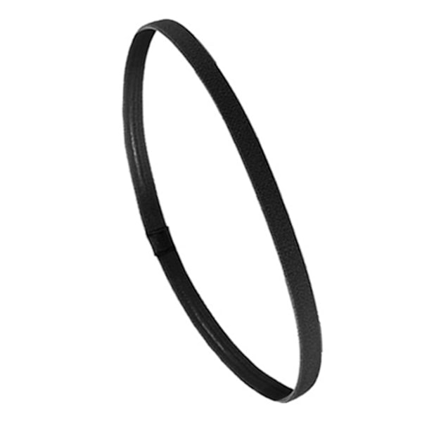 Tunn, halkfri, elastisk sportpannband med halkfritt silikongrepp, träningshårband för män och kvinnor, fotboll, basket, fotboll, tennis Black