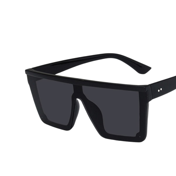 Speglade överdimensionerade båglösa solglasögon för kvinnor män Flat Top