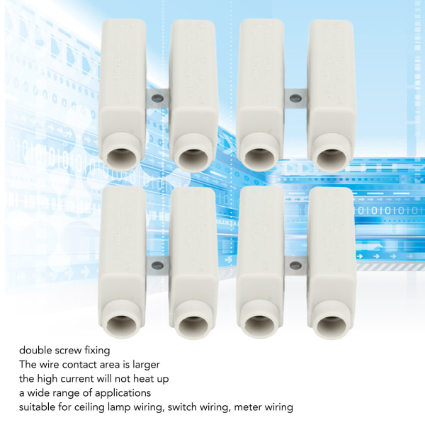 4 stk. Splice Terminal Block 1000V 100A 2,5-16mm² 2 ind 2 ud Høj Effekt ZK 1116 Ledningsforbindelse til Forbindelse