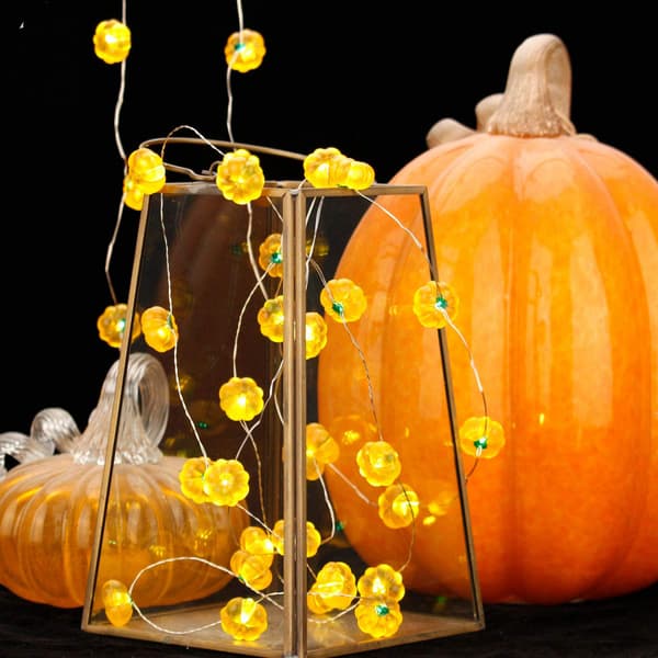 Halloween Lys LED Græskar Lys Kæde Batteridrevet