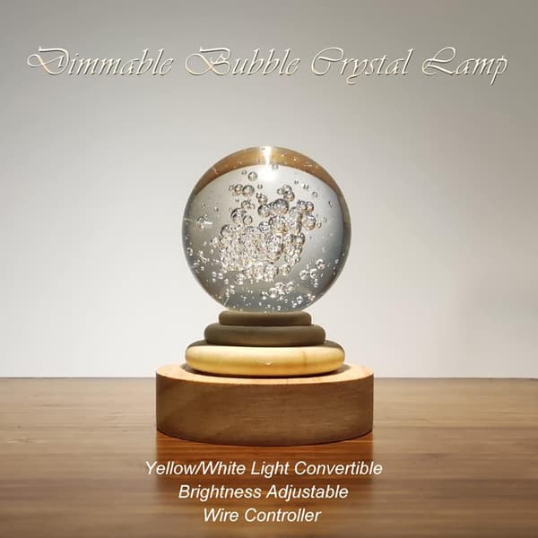 3D Boble Krystallkule Nattlys - LED Planet Projeksjon L