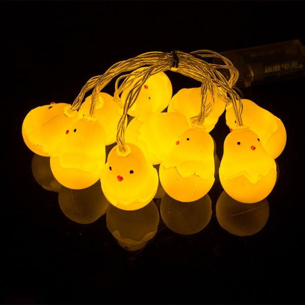 10ft Easter Chick String Lights 20 Led Egg Fairy Light Stri