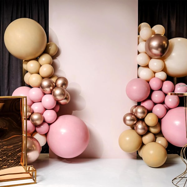 129 st ljusa bruna ballonger latex bruna ballonger olika storlekar 18 12 10 5 tum festballong kit för födelsedagsfest babyshower bröllopsdag D Light Brown