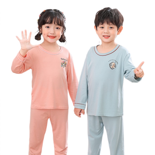Pyjamas för tjejer och pojkar Mysig pyjamas tjejer，XL(Klarrosa）