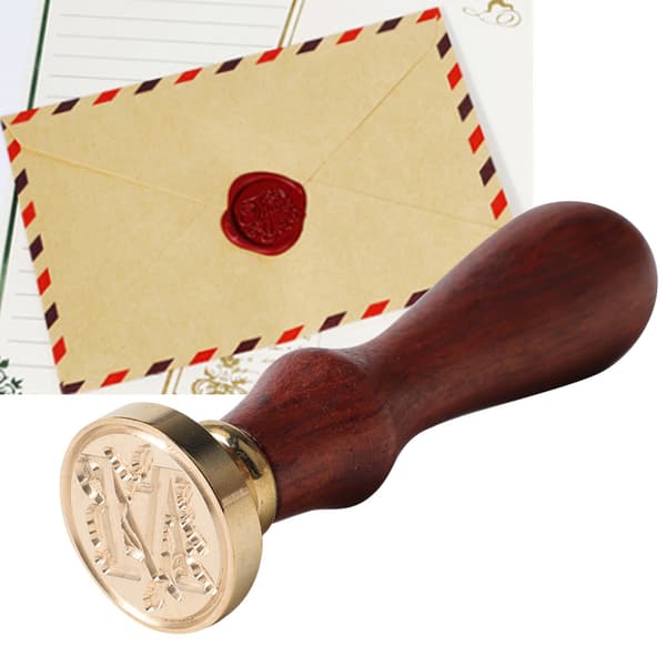 Europeisk treskaft antikk retro bryllupsinvitasjon hilsen voksforseglingsstempel #7