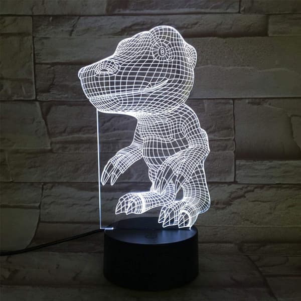 Digimon Agumon 3D LED Visuelle Natlamper 7/16 Farver Skiftende