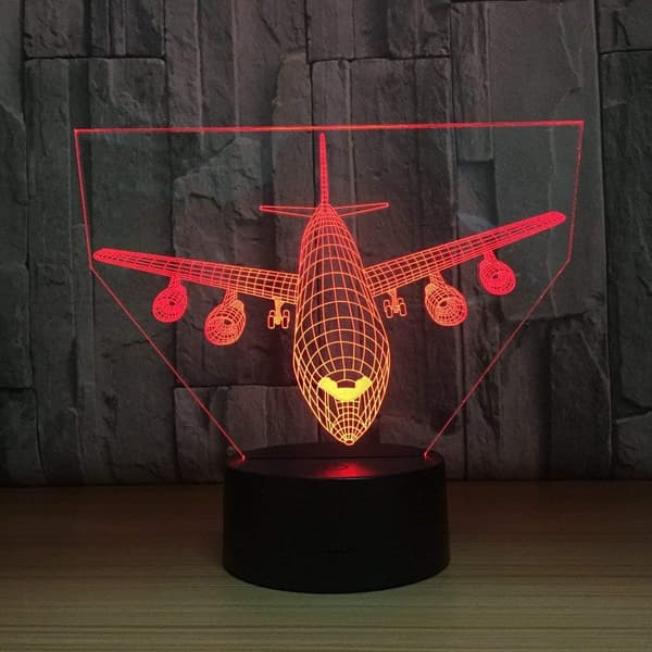 3D Flygplan Nattlampa Illusion Nattlampa 7 Co