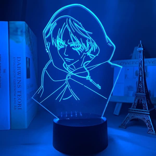 Attack on Titan 3D Anime Lampe Natt Levi Ackerman Illusjon N