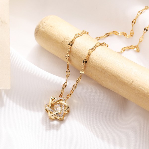 Nytt halsband i titanstål, modernt, enkelt, litet design