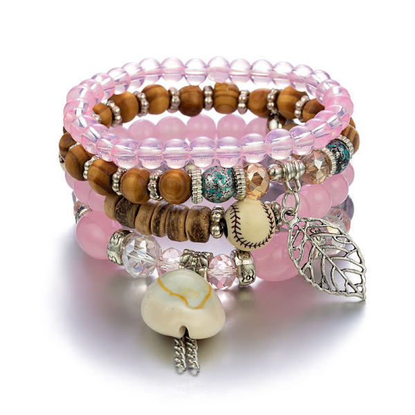 1 st Bohemian armband, kristallpärlarmband, charm stre