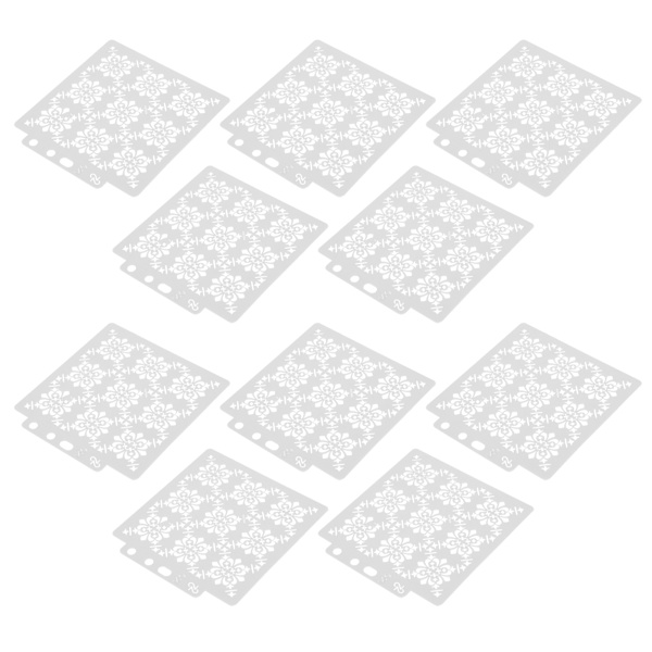 10 kpl Mandala-maalauksen piirustuskaavioita DIY-muotin valmistus taide- ja käsityötarvikkeet
