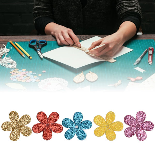 100 st färgglada dekorationsplaster Trim Applique DIY syplåster klädtillbehör (typ D)