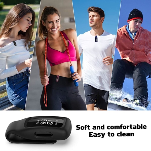 3-pack klämmor ersättning för Fitbit Inspire 2, mjuk bekväm silikonklämma 360° skyddshållare tillbehör kompatibel med Fibit Inspire 2