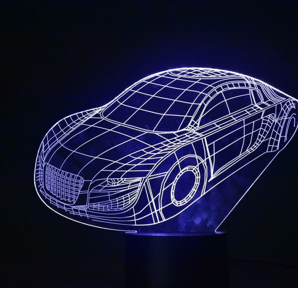 3D Nattlampe Illusjon Skrivebordslampe Bord USB Lampe Smart Hjem