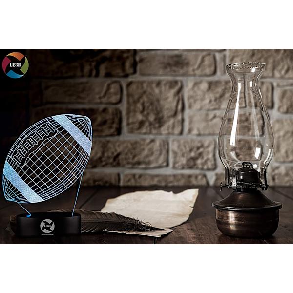 3D optisk illusionsnattlampa - 7 LED-färgförändringslampa