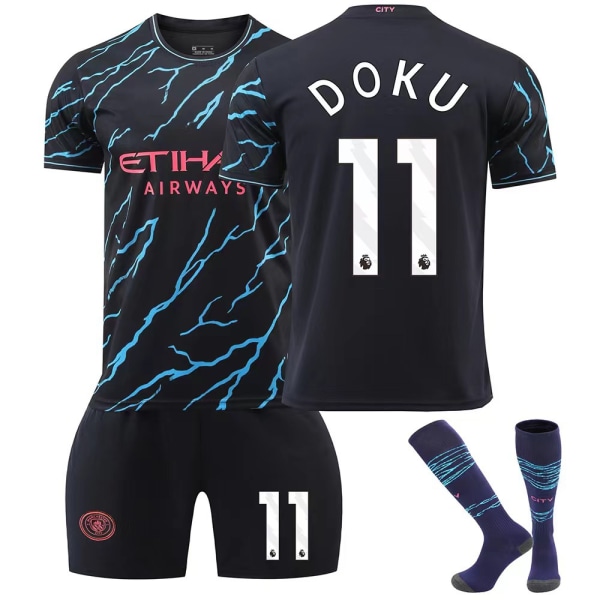 23/24 Manchester City home children's football kit, NO.11 Doku