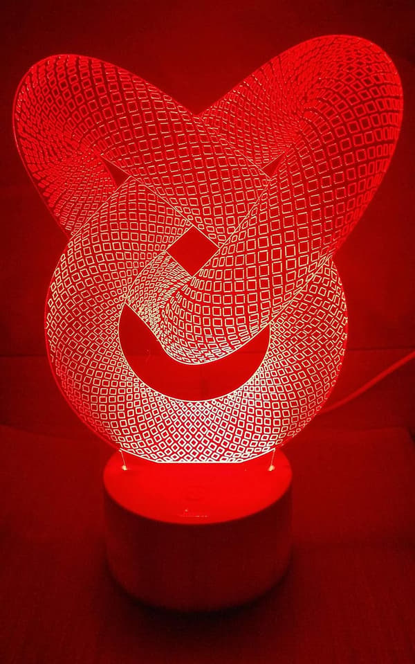 Kjedeledd 3D Nattlys LED Illusjonslampe Nattbordslampe