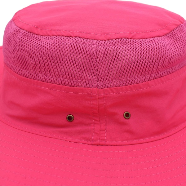 Hatt för män Solhatt UPF 50+ Bred Brätte Bucket Hat Vindtät Fiske Rose Red