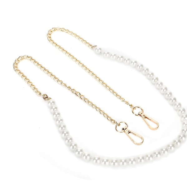 Imitation Pearl Bead Handle Bag Chain Strap Replacement för Handbag Purse Wallet Crafts Making