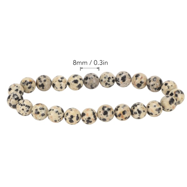 Elegant perlearmbånd med diameter 8mm strækbar naturkrystalarmbånd til unisex meditation dekompression gave Spot