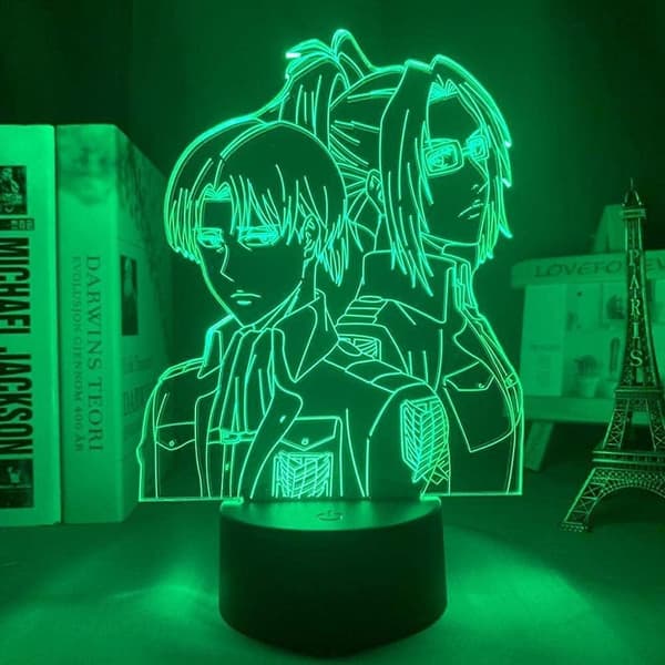 Attack on Titan 3D Anime Lamppu Yö Levi Ackerman Illuusio N