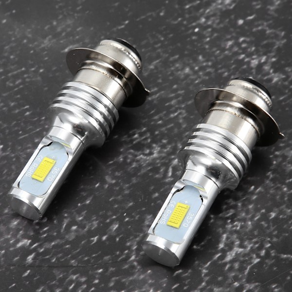 2 st 80W 6000K Vita LED-lampor för bil H6/P15D Dimljus med Dekoder