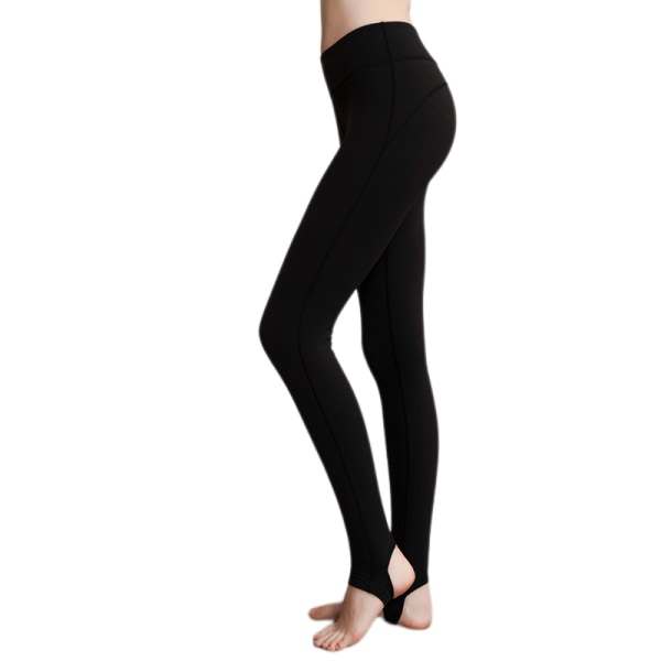 Smörigt mjukt varmt sammetsstretch sömlös yogabyxa (M)
