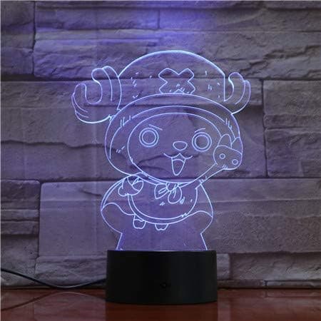 One Piece Luffy 3D Illusjons Nattlampe Smart Touch, RG