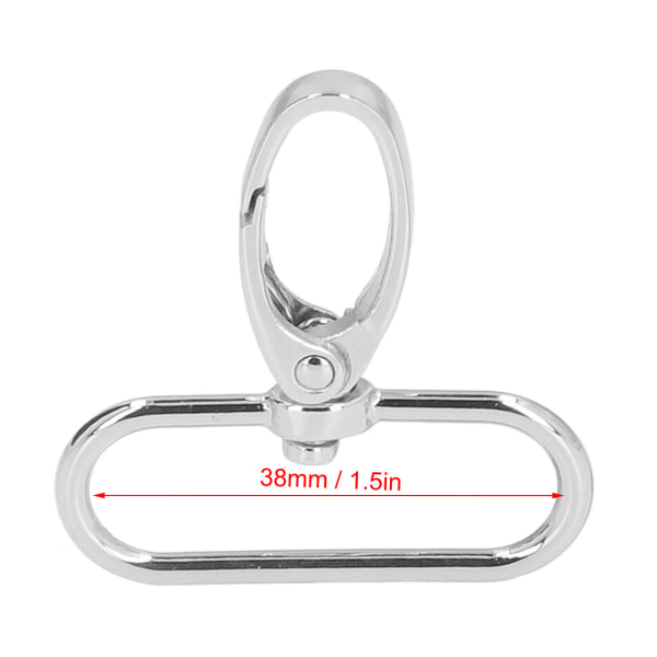10 stk. nøgleringskrog 360° rotation fint håndværk roterende krogklemme nøgleringklips Silver