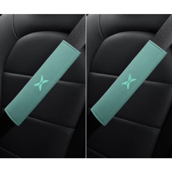Passer for Xpeng bilbelte skulderdeksel P7/P5/G3 semsket sikkerhetsbelte beskyttelsesdeksel interiørtilbehør (par, grønt)